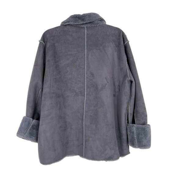 Brandon Thomas Faux Fur Reversible Jacket Gray Size XL - Picture 7 of 14